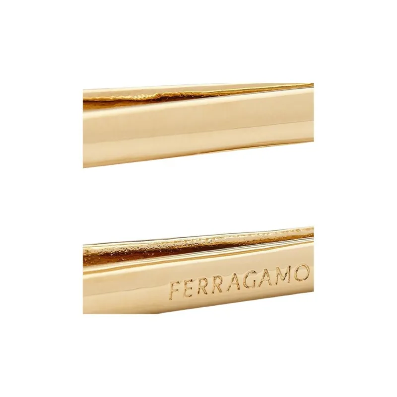 FERRAGAMO Brass Gancini Money Clip Bag Accessory Men's Gold-3