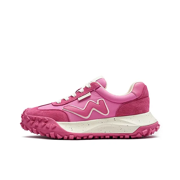 RED DRAGONFLY Casual Shoes Women's Low Top Beige Black/Rose Red/Apricot-5