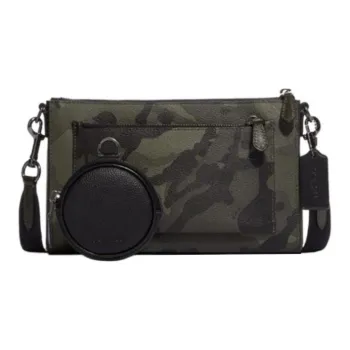 COACH Holden Leather Combo Bag Combination Shoulder Bag Crossbody Bag Medium Size Men's Olive Green