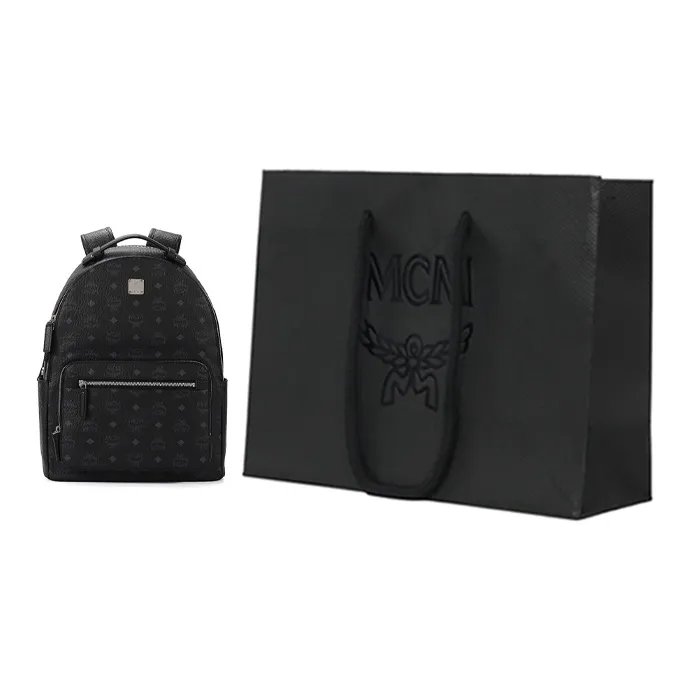 MCM Stark Backpack Visetos Monogram Black-7