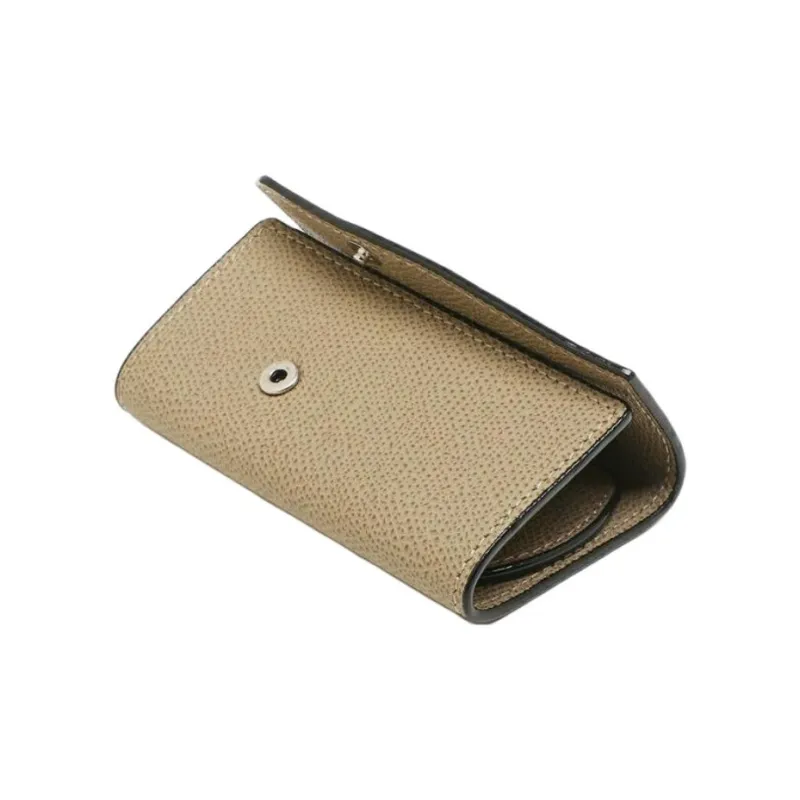 Valextra Cow Leather Key Pouch Unisex Light Umber-3