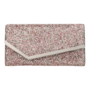 Jimmy Choo Emmie Foldover Glitter Clutch Bag