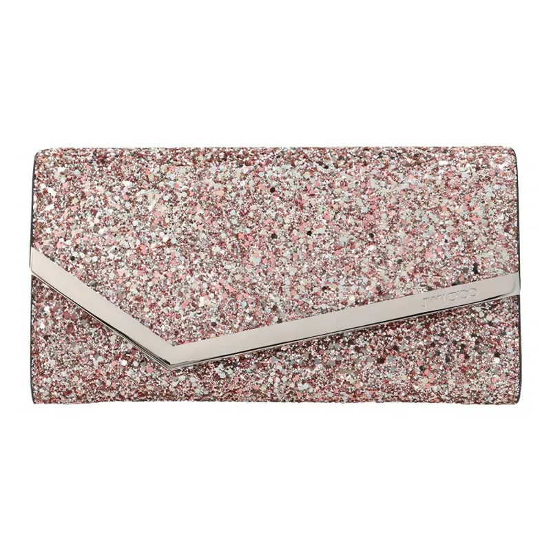 Jimmy Choo Emmie Foldover Glitter Clutch Bag-0