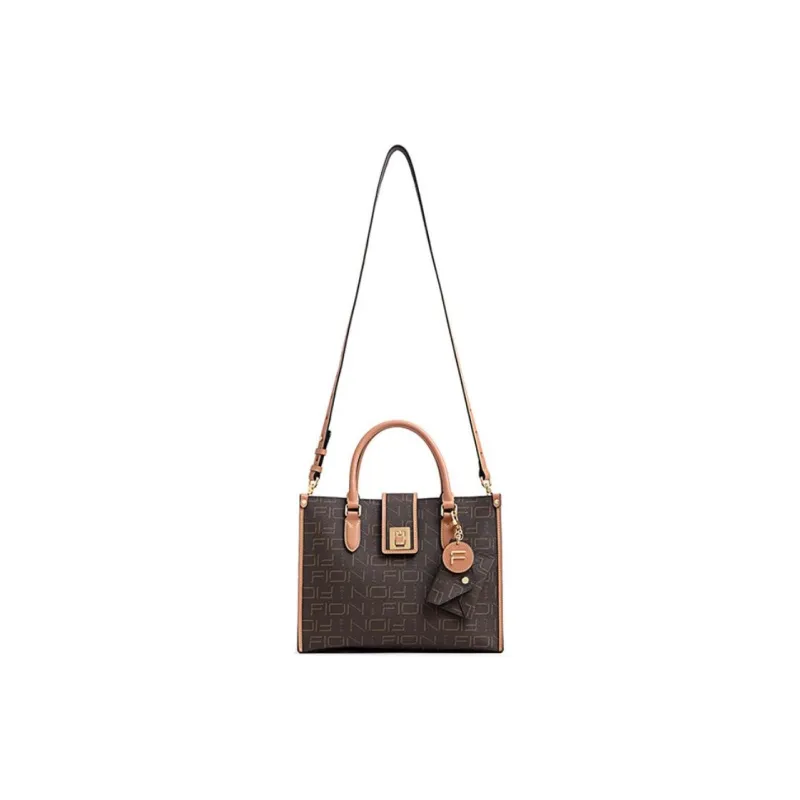 FION Soft Crossbody Handbag Women's Coffee/Camel, Gray Beige White-3