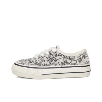 B10CROWN Non-slip Lightweight Low-Top Canvas Shoes Women's Beige