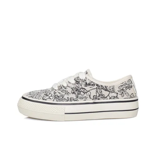 B10CROWN Non-slip Lightweight Low-Top Canvas Shoes Women's Beige