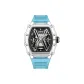 White Case Black Dial Blue Tapes