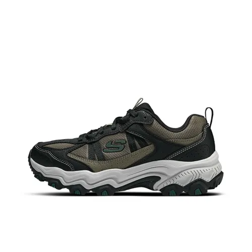 Skechers Cushioning Anti Slip Wear Resistant Breathability Low Top Chunky Sneakers Men's Brown/Black