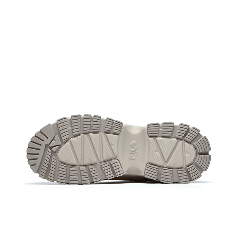 FILA Fashion Sneakers Hike Cushioning Anti Slip And Wear Resistant Low Top Chunky Sneakers Women's Gray Black-5