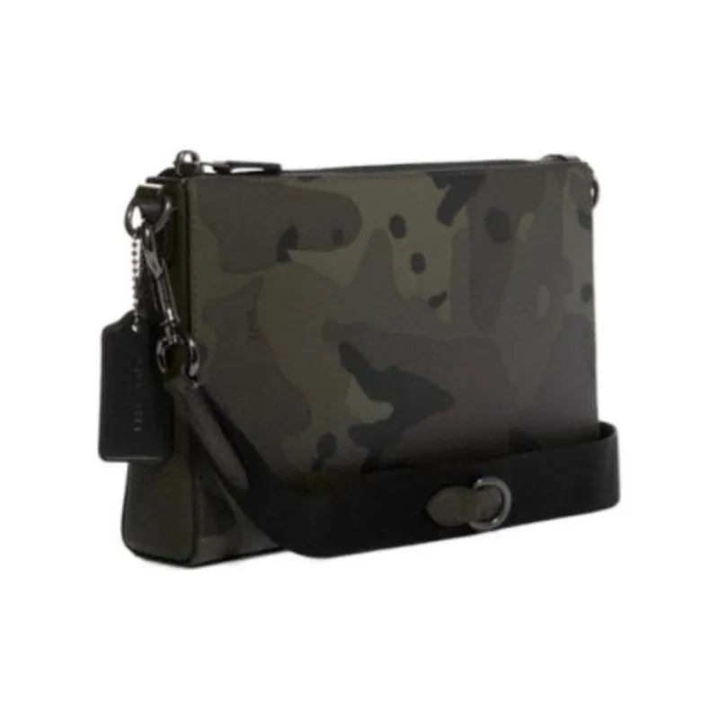 COACH Holden Leather Combo Bag Combination Shoulder Bag Crossbody Bag Medium Size Men's Olive Green-1