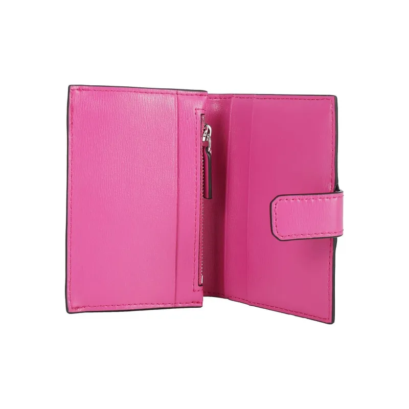 GANNI Leather Wallet Mini Women's Pink-2