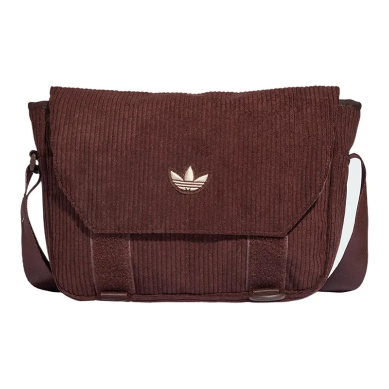 Adidas Originals Corduroy Crossbody Bags Shoulder Bags Unisex Dark Brown-0