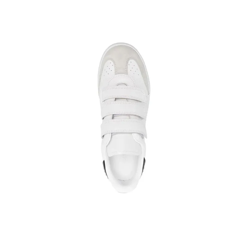 ISABEL MARANT Beth Crystal-embellished Leather Sneakers-4
