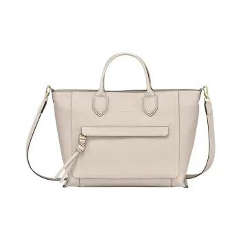 LONGCHAMP Mailbo Cow Leather Big Bag Shoulder Bag Crossbody Bag Handbag Large Size Women's White