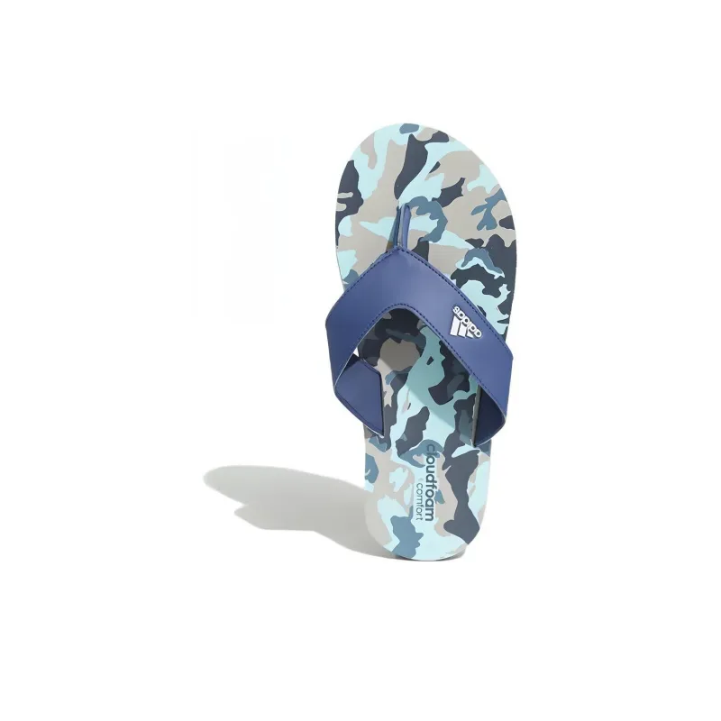 Adidas Cloudfoam Rubber Sole Slide Slippers Men's Blue-4