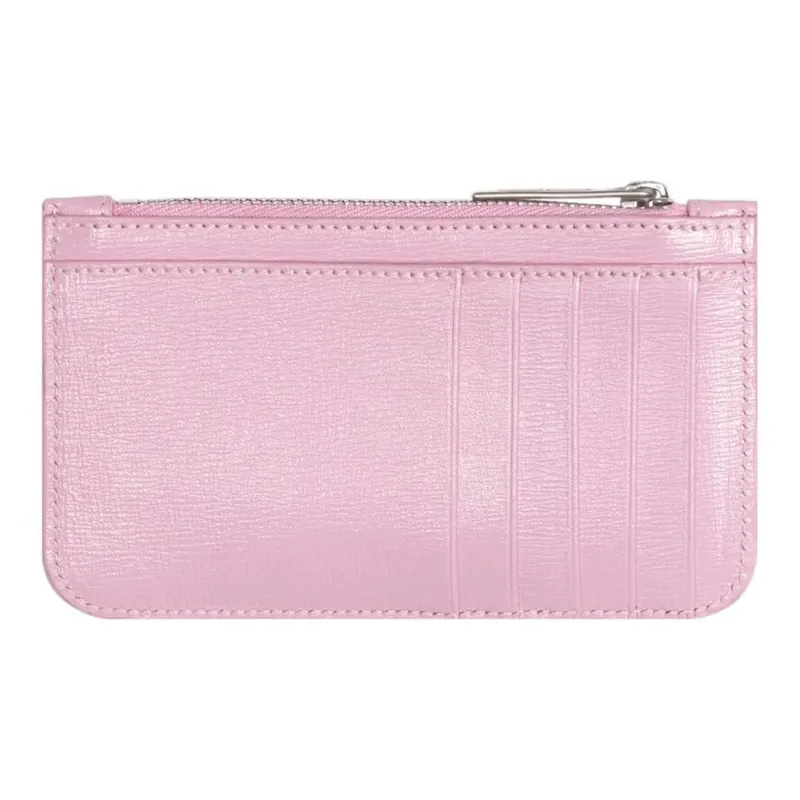Balenciaga Calfskin Card Holder Coin Purse Women's Candy Pink-1
