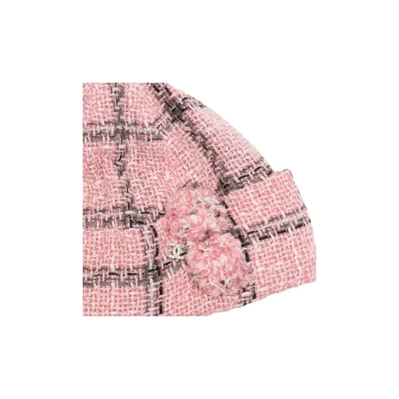 CHANEL 2000s Cc Tweed Beanie-2