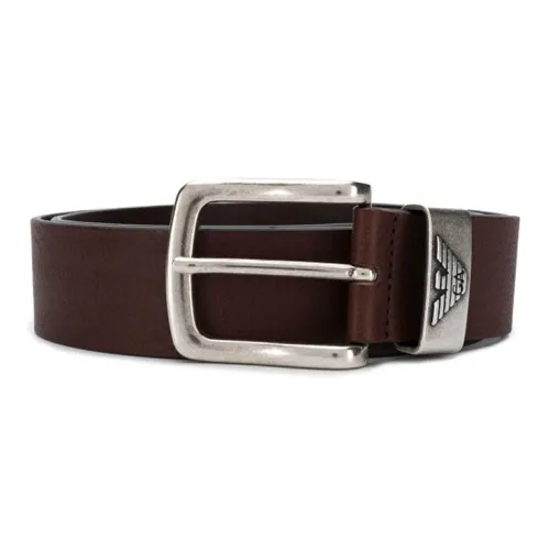 EMPORIO ARMANI Leather Belts Men Brown