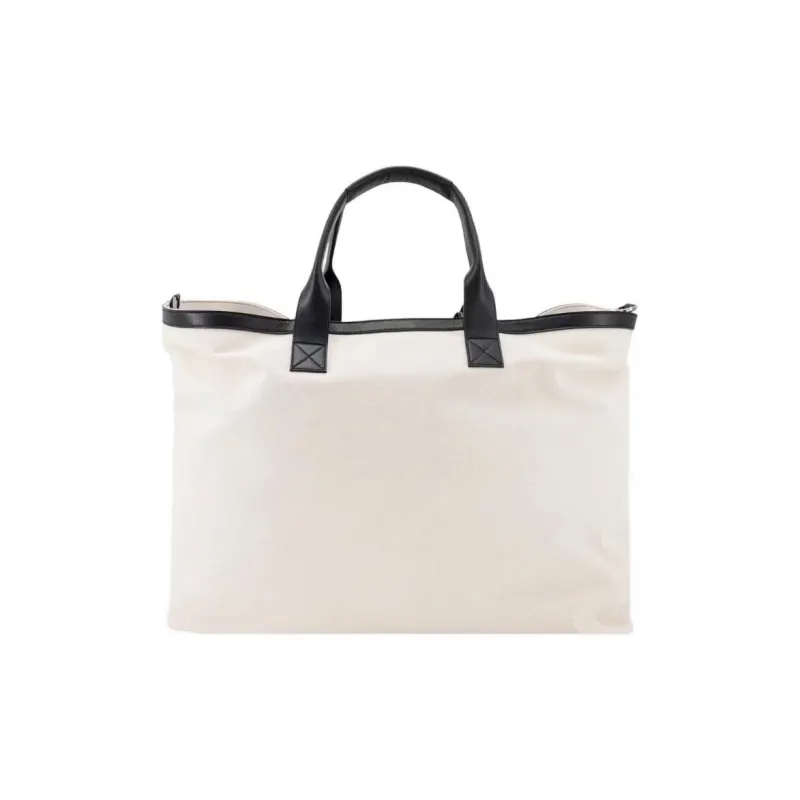 AMIRI Cotton With Calfskin Tote Bag Shopping Bag Handbag Regular Men's Beige-3