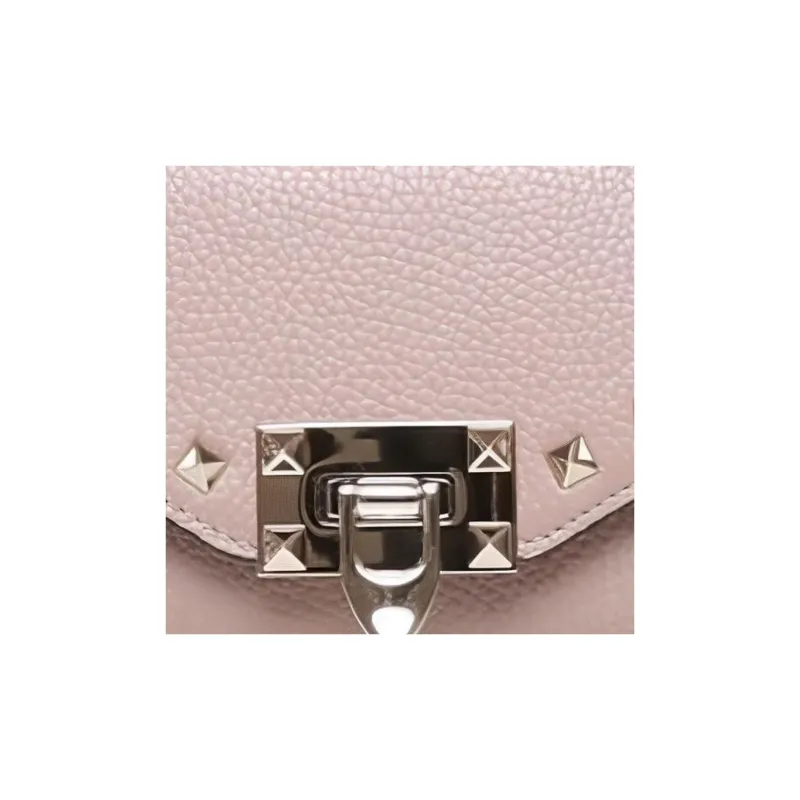 Valentino Leather Crossbody One Shoulder Handbags Women's Pink-3