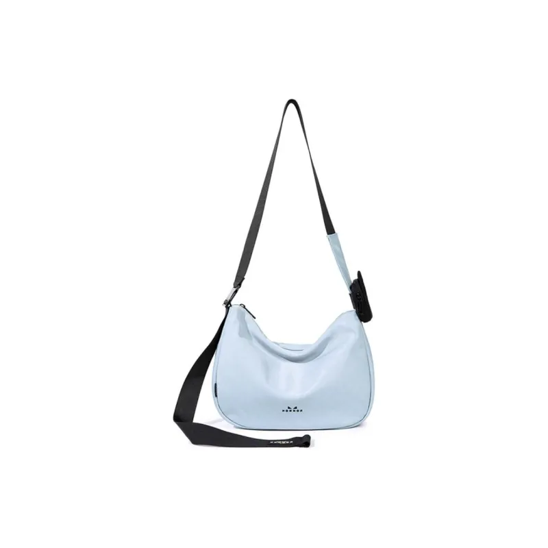 NOXXON Nylon Crossbody Bag Medium Size Women's Morandi Blue/Obsidian Black-0