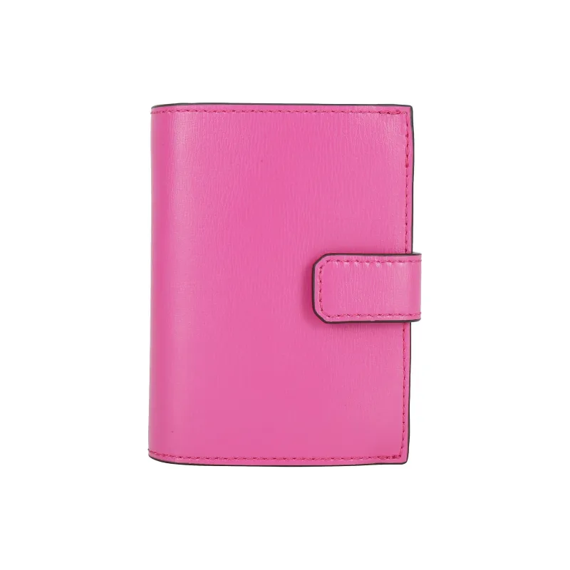 GANNI Leather Wallet Mini Women's Pink-1