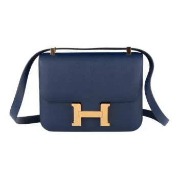 HERMES Constance Epsom Leather Shoulder Bag Crossbody Bag Women's 7U Navy Navy