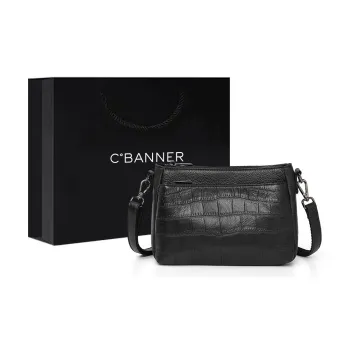C°BANNER Cow Leather Patchwork Synthetic Leather Mom Bag Small Square Bag Shoulder Bag Crossbody Bag Large Size Women's