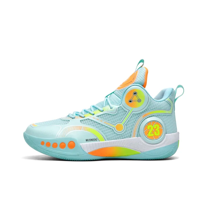 MUSNODO Cushioning, Slip Resistant, Abrasion Resistant, Breathable, Coverage, Rebound Mid Top Basketball Shoes Unisex-7