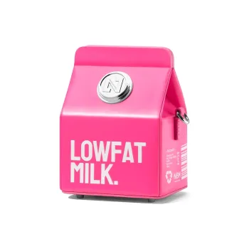 NothingButMini Cow Leather MikCarton Milk Box Crossbody Bag Mini Women's