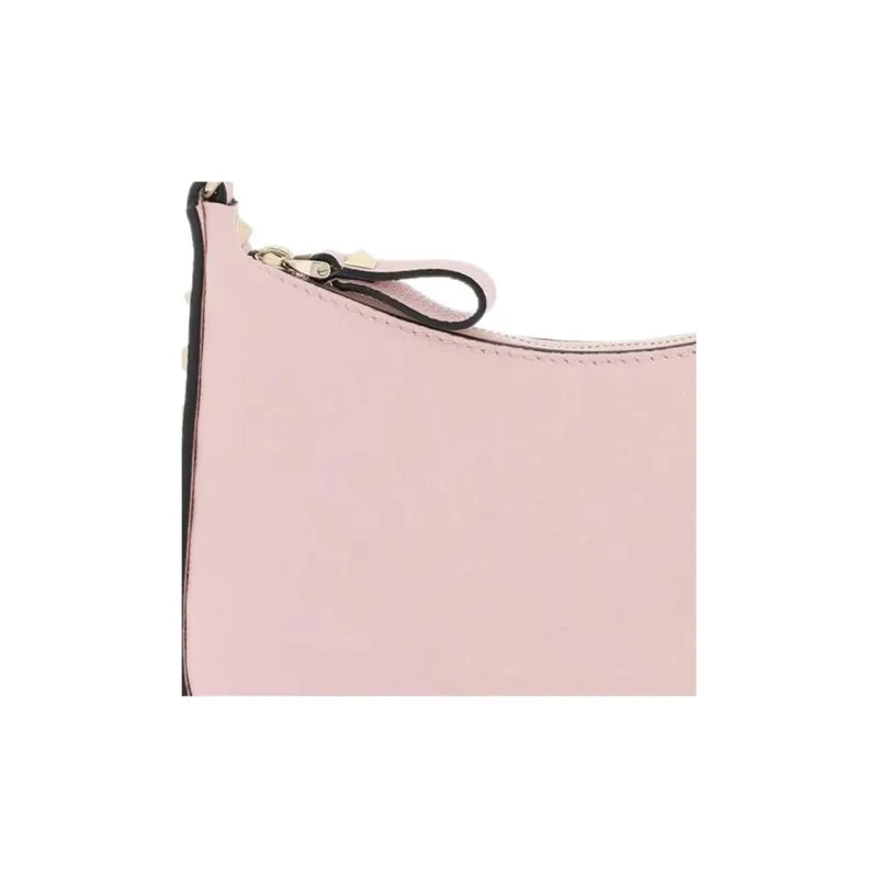 Valentino Rockstud Grained Calfskin Hobo Bag Handbag Shoulder Bag Women's Pink-3