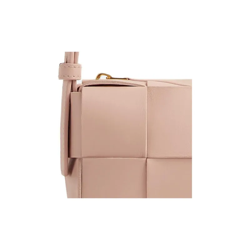 Bottega Veneta Brick CassetteIntrecciato Sheepskin Portable Crossbody Bag Shoulder Bag Women's Lotus Blossom Pink-4