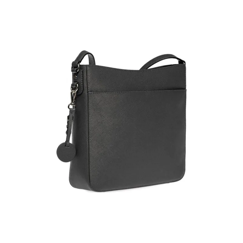 MICHAEL KORS Jet Set Travel Leather Messenger Bag Shoulder Bag Women's Black-1