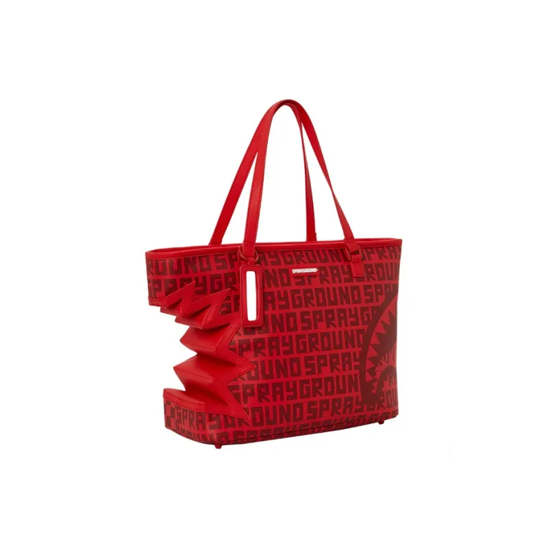 SPRAYGROUND PVC Tote One Shoulder Handbag Medium Size Unisex Red-1