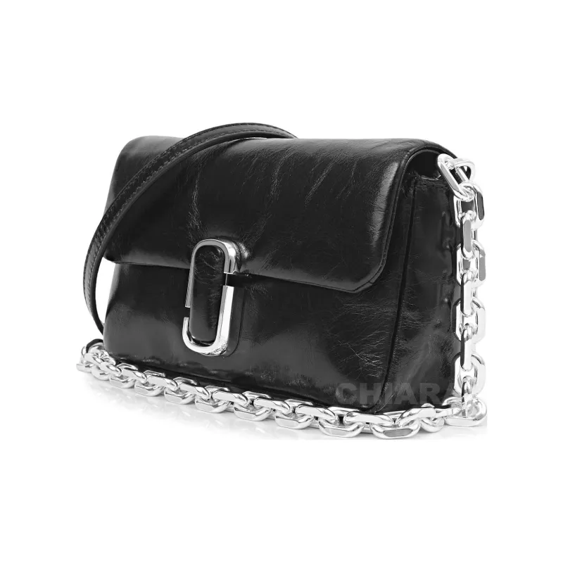 MARC JACOBS Leather Crossbody Bag, Shoulder Bag Women's Black-1