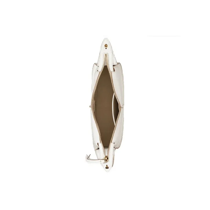 TOD'S Timeless Leather Crossbody One Shoulder Handbags Small Size Women's White-4