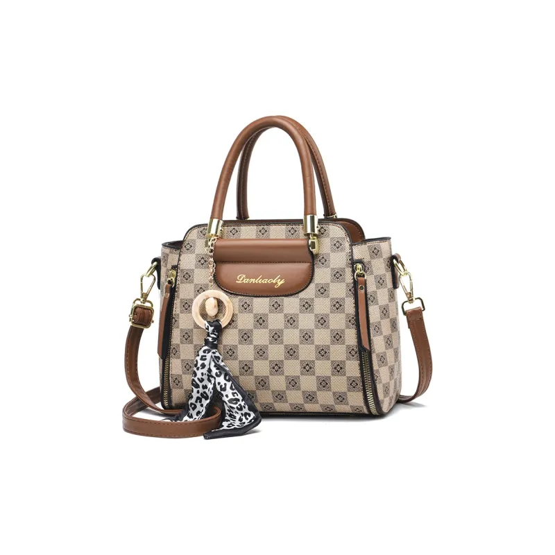 Weymond PU One Shoulder Handbags Regular Women's Coffee/Khaki/Coffee & Red/Coffee & Khaki-4
