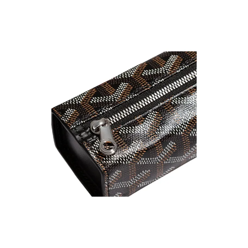 GOYARD TROUSSE Canvas With Leather Pen Pouch Bag Accessory Unisex Black-2