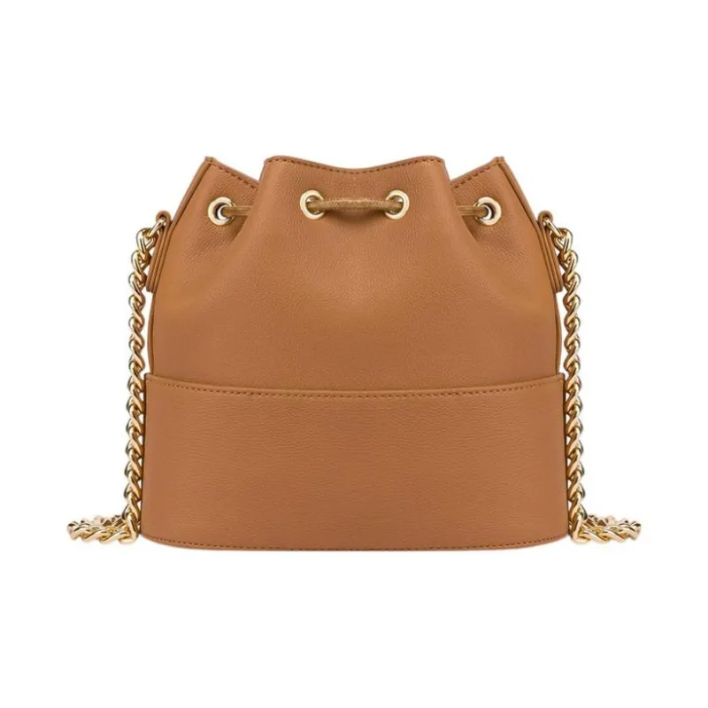 LOVE MOSCHINO Elastane Bucket Bags Shoulder Bag Crossbody Bag Handbag Regular Women's Brown-2