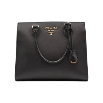 PRADA Leather Tote Bag, Shopping Bag, Shoulder Bag, Crossbody Bag, Handbag Women's Black