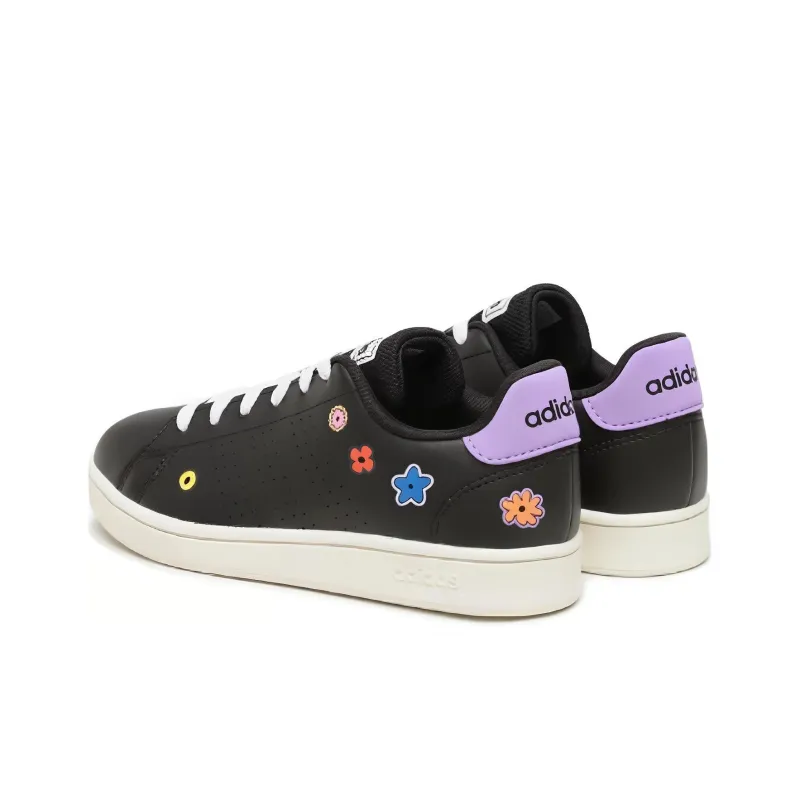 Adidas Cloudfoam Advantage Chaussures Anti Slip Wear Resistant Low Top Kids' Skateboarding Shoes Black Kids'-3
