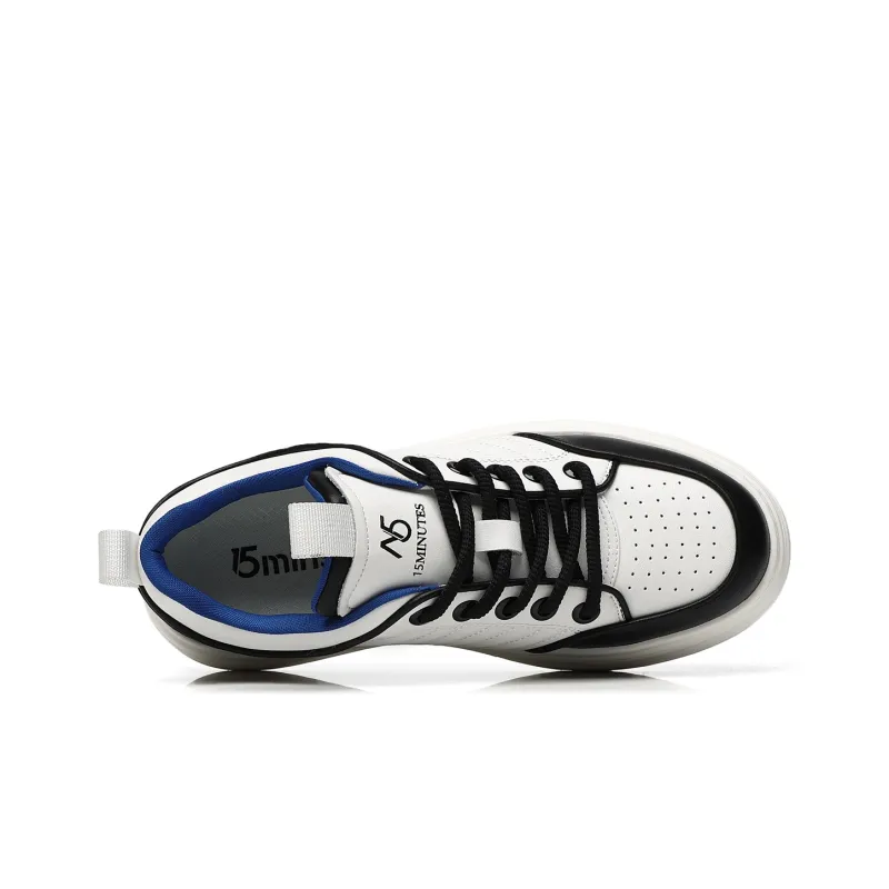 15 MINS Casual Shoes Men Low Top White Black-3