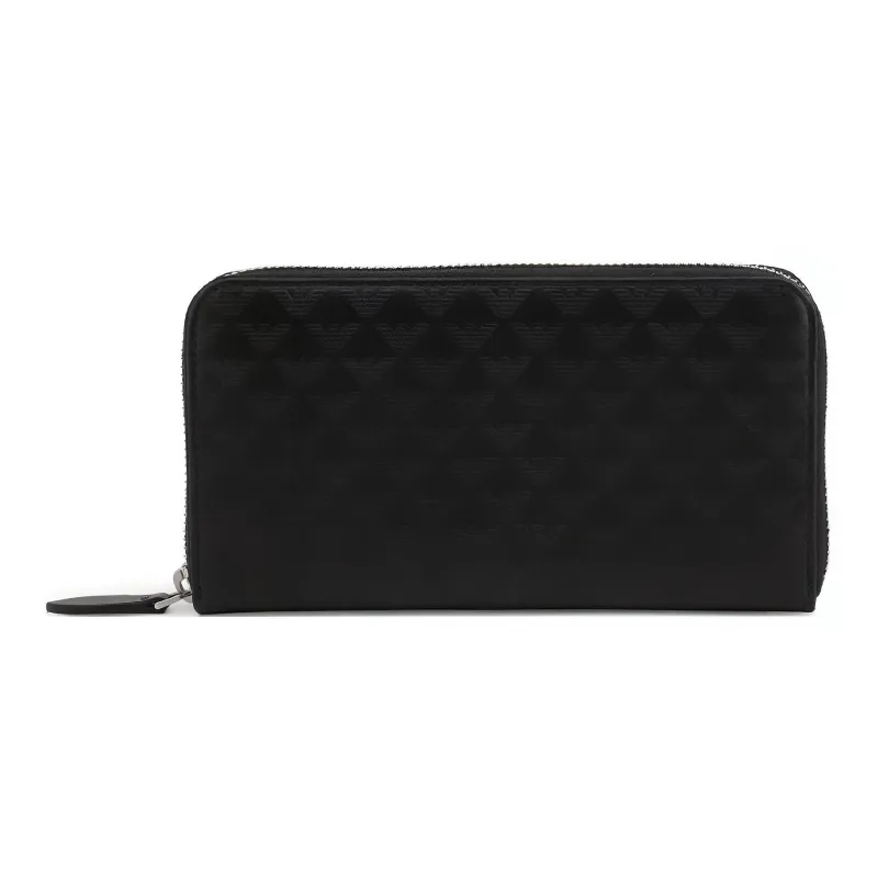 EMPORIO ARMANI Leather Wallet Unisex Black-4