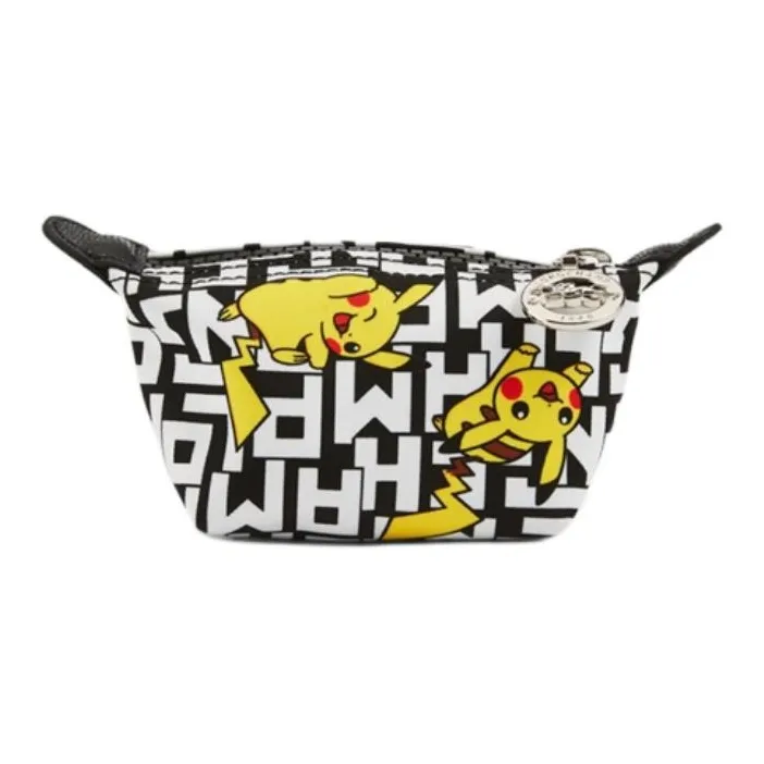 LONGCHAMP Pokémon Collaboration Le Pliage Polyamide Canvas Coin Purse Mini Unisex Black-4