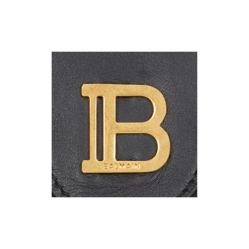 BALMAIN B-BUZZ Calfskin Wallet Women's Black-3