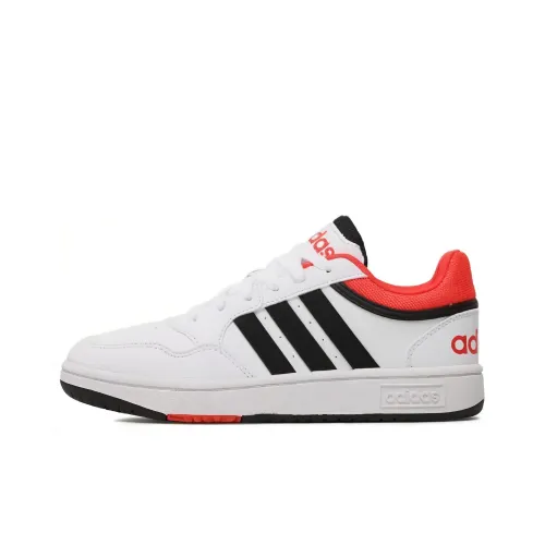 Adidas Hoops 3.0 Skateboard Shoes Unisex Low-Top White/Red