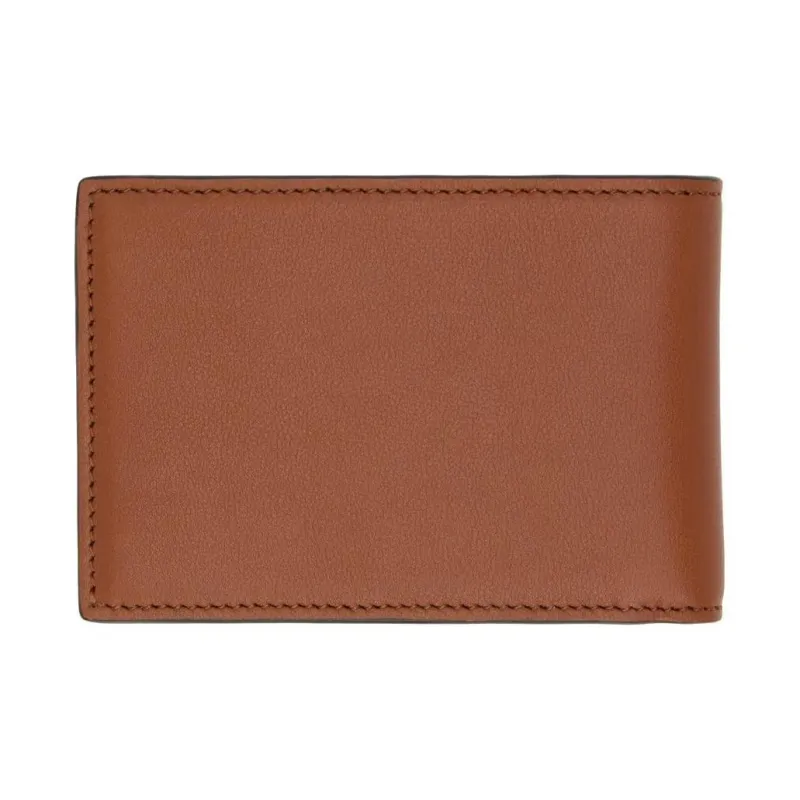 Valentino Grained Calfskin Wallet Mini Unisex Brown-1
