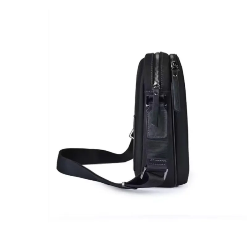 Hush Puppies Fabric Shoulder Bag, Crossbody Bag Medium Size Men's Black-2