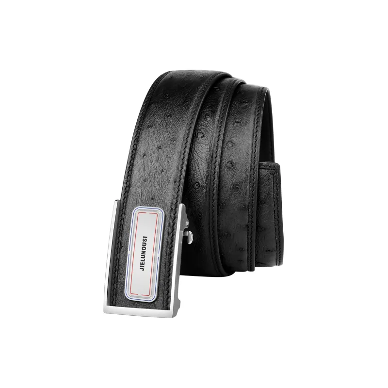 Jaylen Oos Automatic Buckle Business Casual Pants Belt Top Grain Cow Leather Leather Belts Men's Width 3.5cm-1