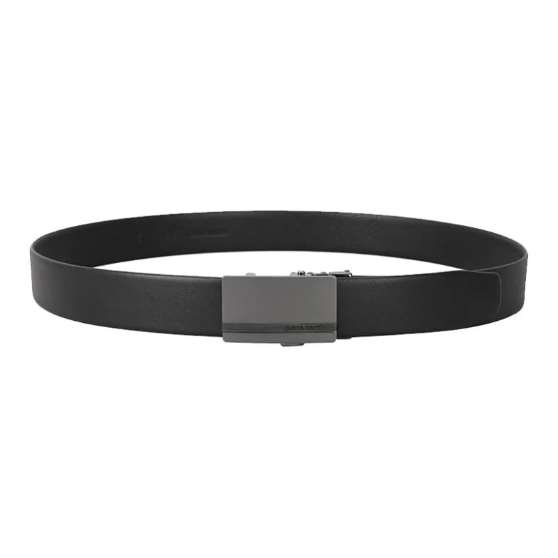 PIERRE CARDIN Business, Casual, Automatic Buckle Top Grain Cow Leather Belts Men's Black Width 3.5cm-4